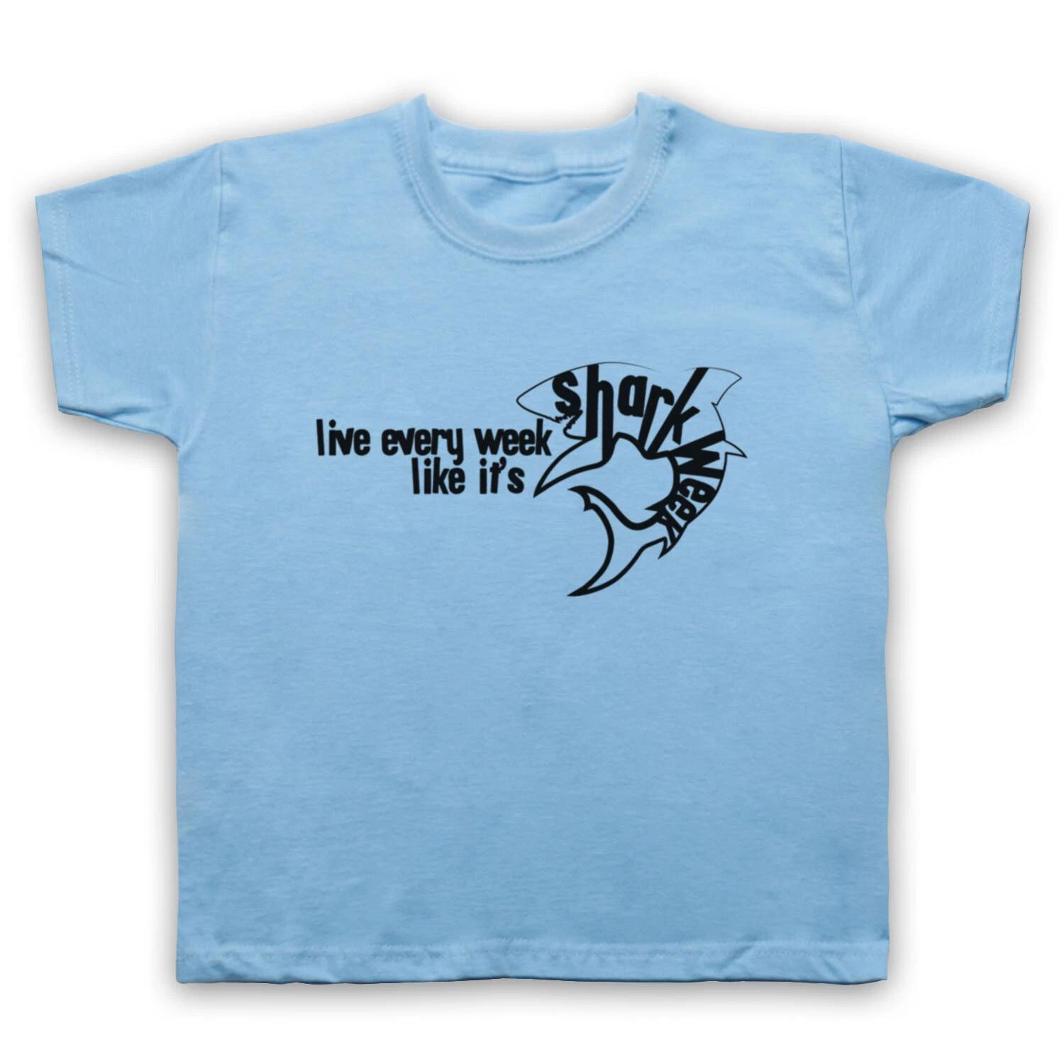 30 ROCK UNOFFICIAL SHARK WEEK TV COMEDY FUNNY LIVE LIKE KIDS CHILDS Boys Baby Children T-shirt 110