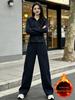 Women's Slim-Fit Hooded Sweatshirt and Casual Sports Suit - High-End, Age-Reducing Two-Piece Set for Spring, Autumn, and Winter Fashion.