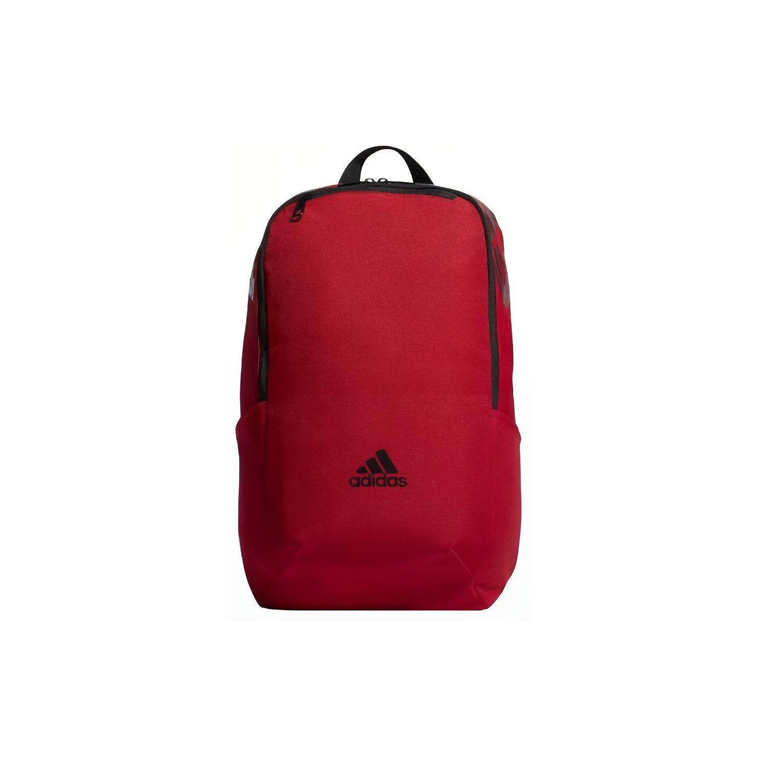 Adidas Logo Casual Sports Large Capacity Zipper Backpack Unisex Backpack Red EE1092 Red