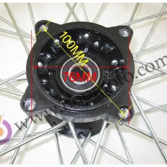 1.40 - 14" Zoll Leichtmetall Vorderrad Dirtbike Pitbike Rennrad Felge mit 32 Löchern passend für 60/100-14 Reifen PIT PRO CRF