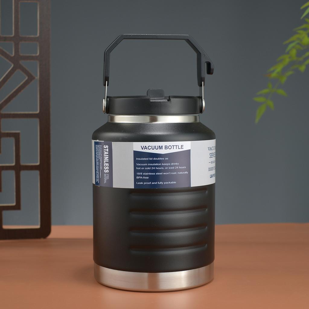 American Style Stainless Steel Vacuum Bottle, Large Capacity Insulation Bucket, 304 Inner Liner Vacuum Flask, 1500/2000ml
