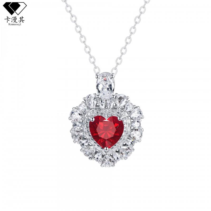 Elegant Heart Pendant Necklace Women Rhinestone Studded Copper Chain Lightweight Daily Wear Jewelry Minimalist Luxury Style Heart-shaped Necklace