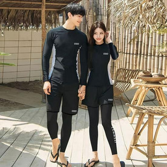 Quick-Dry Men's and Women's Long Sleeve Diving Suit - Split Design for Snorkeling, Surf, and Warmth Protection