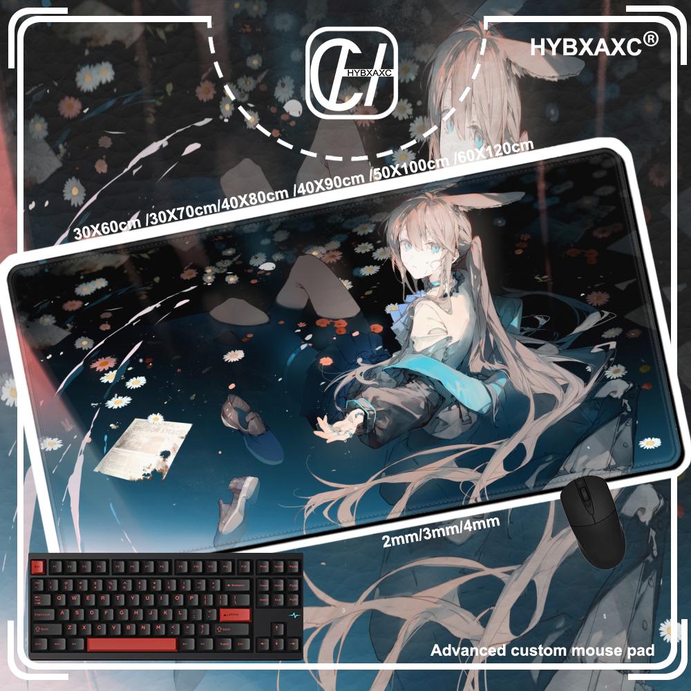 Hybxaxc Amiya Mouse Pad Anime Gamer Computer Accessories Desk Mat Arknights Xxl Playmat Gaming Office Deskmat Large Pc Carpet