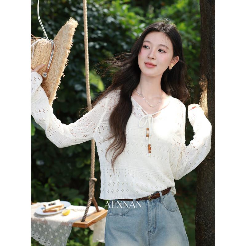 Women s Summer V-Neck Knit Cardigan L
