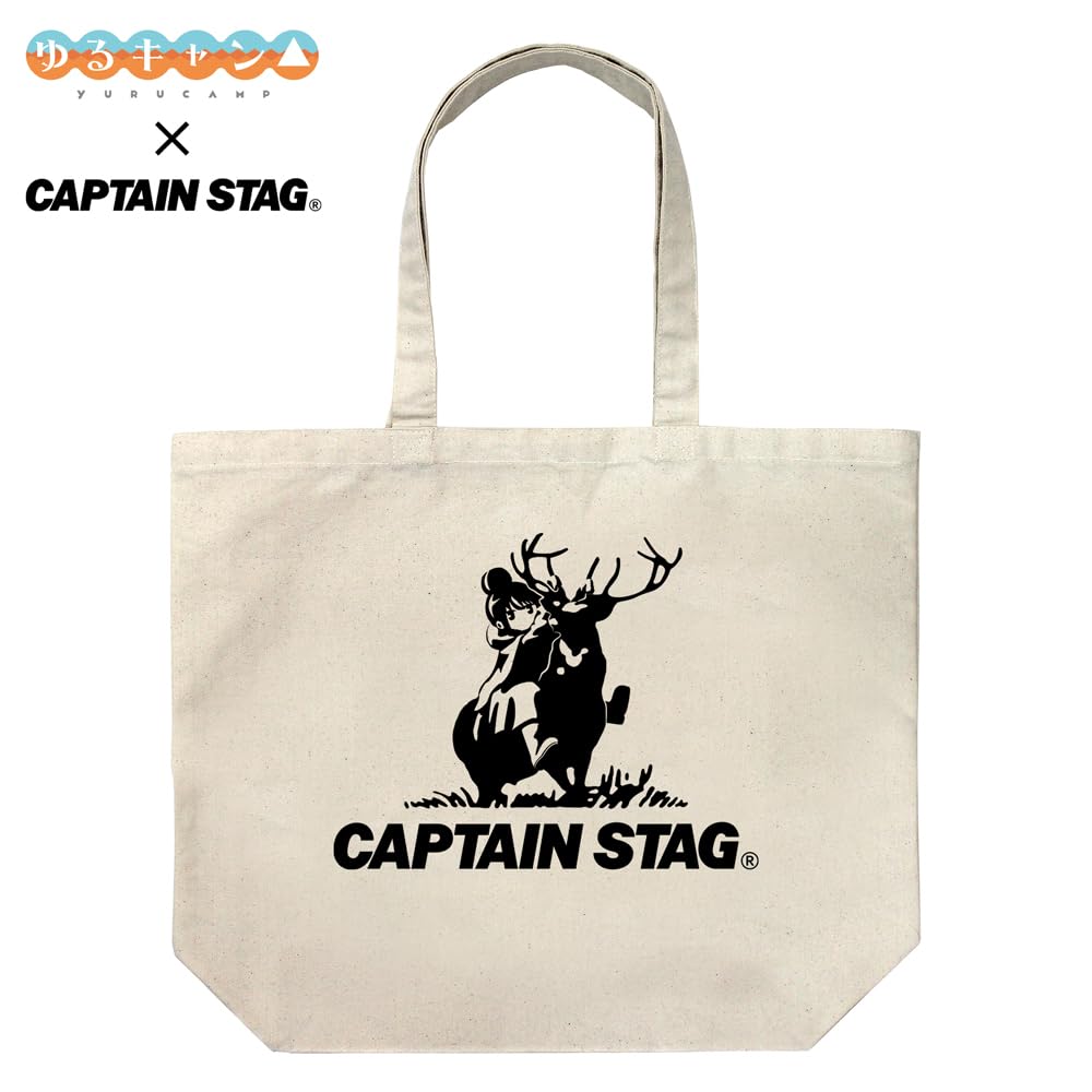 COSPA Yurucamp X Captain Stag Large Tote NATURAL