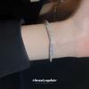 Zircon Double-layer Cross-opening Bracelet Light Luxury Niche High-end Bracelet Simple Personality Versatile Jewelry Wholesale Women