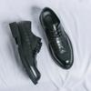 Fashion Black Leather Shoes for Men Oxfords Lace Up Male Wedding Party Office Work Shoes Elegant Designer Brand Dress Shoes for Men