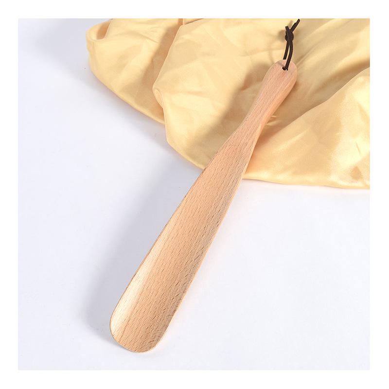 Solid Wood Thick Handle Shoehorn - Ergonomic Design, Hotel Gift