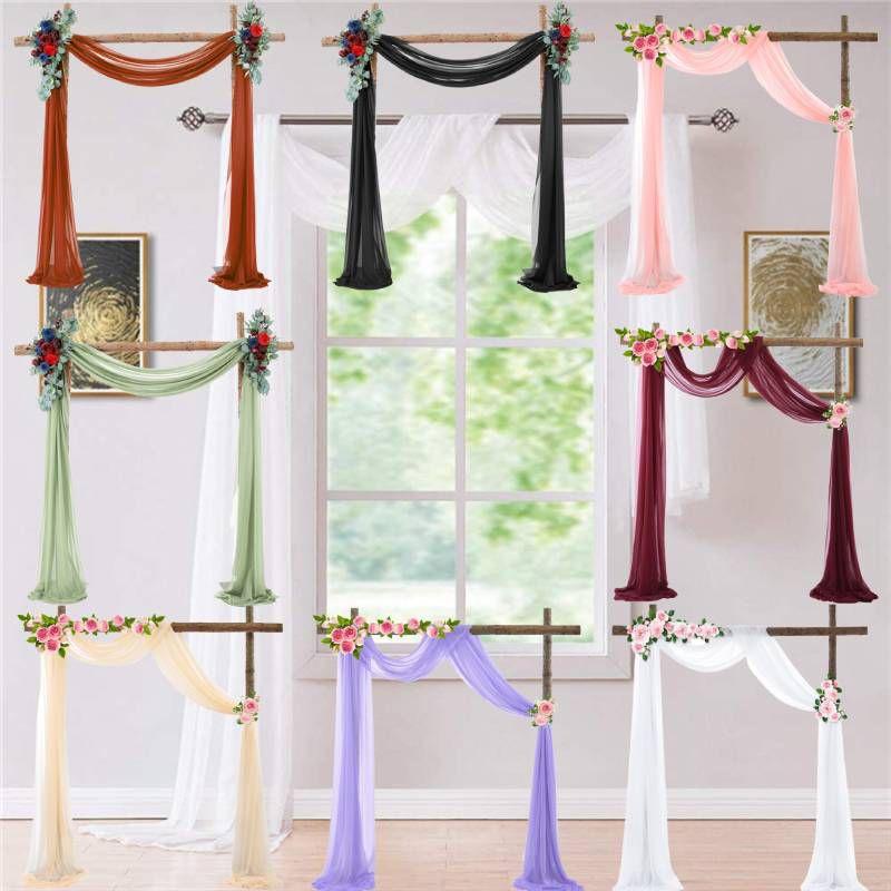 Light And Breathable Chiffon Fabric Ideal For Ceremonial Reception Decorations And Studio Curtains.