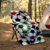 Soccer Theme Printed Blanket - Perfect for Couch, Bed, Travel & Outdoor Use | Machine Washable, Cozy & Durable.