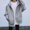 2023 European & American Streetwear: Autumn/Winter Loose Fit Velvet Zip-Up Hoodie
