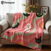 Mint Swirl Halloween Icon Ultra Soft Sherpa Fleece Blanket Fluffy Warm Halloween Cozy Throw for Sofa Couch Bedroom All Season