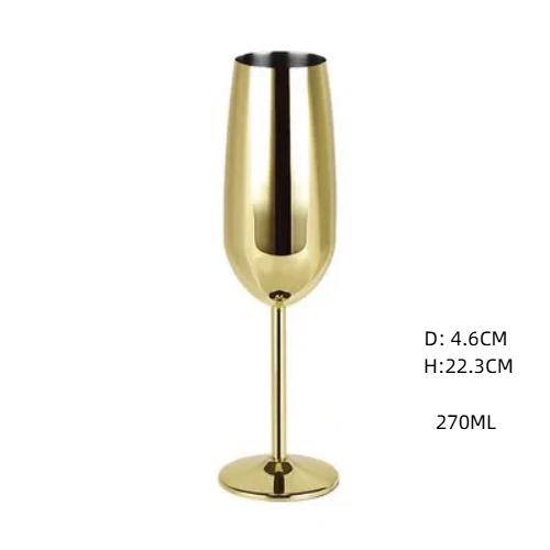 304 Stainless Steel Stemmed Cocktail & Wine Glass – Martini, Champagne, Bar Cup