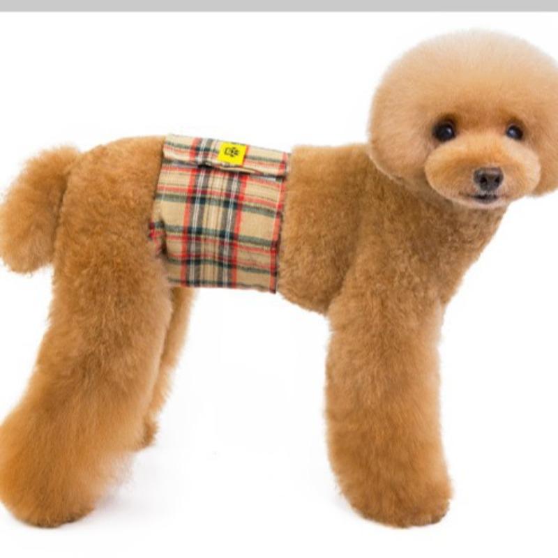 Kailina male dog physiological pants manufacturer dog physiological pants male dog anti-harassment pants plaid pet polite belt