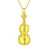 Kinitial Violine Ornament Anhänger Halskette Damen Ikonisches Saiteninstrument Musiker Schmuck Edelstahl Schmuck