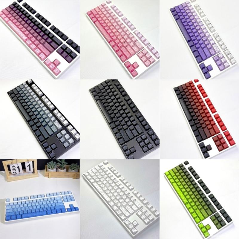 Original Height Side Engraved Keycaps Premium PBT Contour4.0 Theme for 61 64 68 75 84 87 Mechanical Keyboards