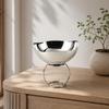 Stainless Steel Fruit Bowl Modern for Kitchen Counter, Entertaining Areas