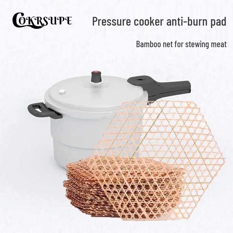 

COKRSUPE Hand-Woven Bamboo Anti-Stick Pot Mat