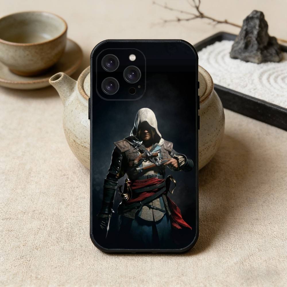 AssassinsY Creeds Phone Case For iPhone 16,15,14,13,12,17,Pro Max,Plus Silicone Black Case