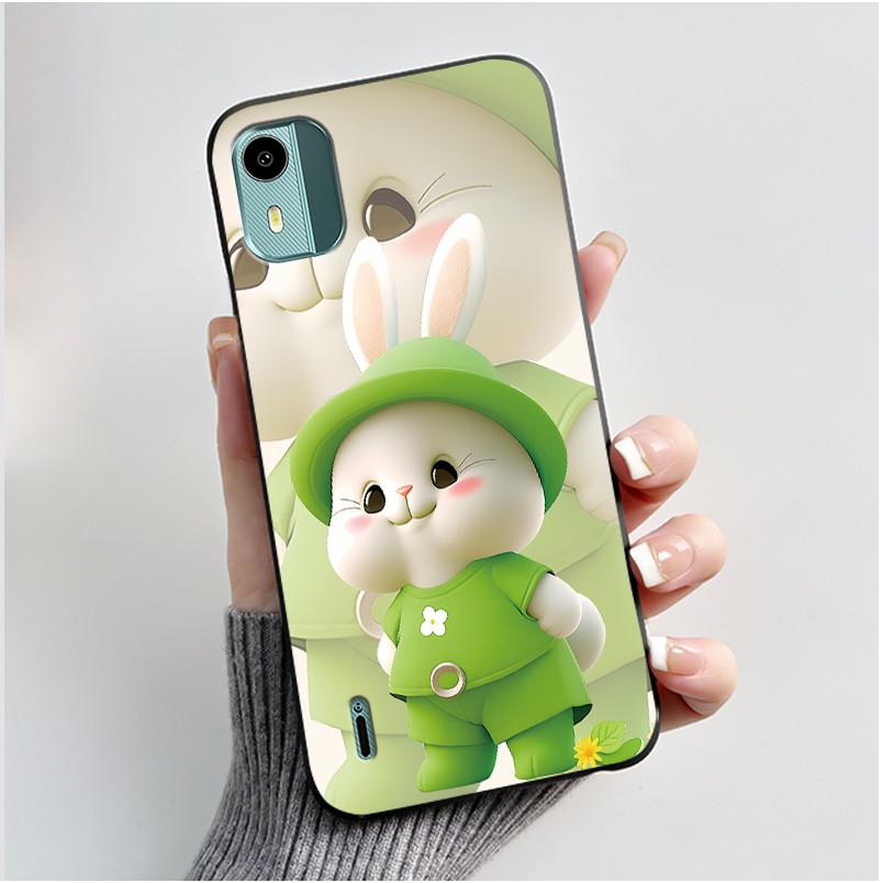 Soft TPU Case For Nokia C12 Cute Love Rabbit Funny Shockproof Silicone Phone Case For Nokia C12 Plus Pro Back Cover C 12 Fundas