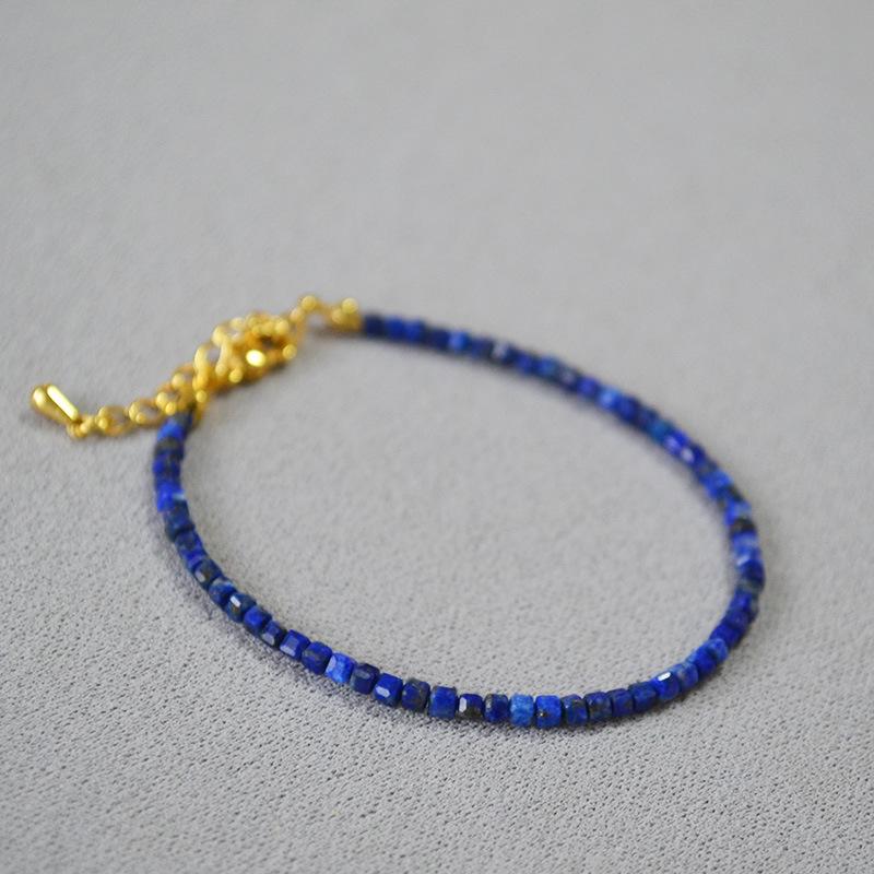 Vintage Sparkling Sugar Cube Natural Stone Layered Bracelet for Women