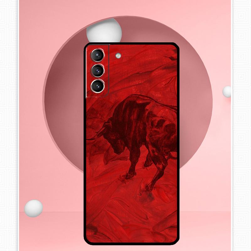 Bullfight Bull Fighter Case For Samsung Galaxy S25 Ultra S25 FE S20 S21 S22 S23 Plus S9 S10 S24 Ultra Cover Funda