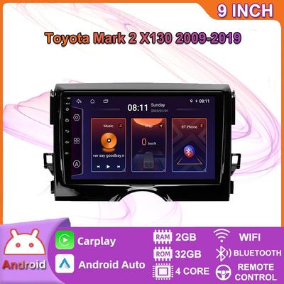 Toyota Mark 2 X130 2009-2019 İçin Android 2 Din Araç Multimedya Oynatıcı Ana Ünite Stereo Carplay GPS Navigasyon BT WIFI 2+32GB
