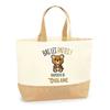 Tote Bag - PLANETEE - Ghislaine Get Off the Bear's Paws - Jute - Beige - Printed In France