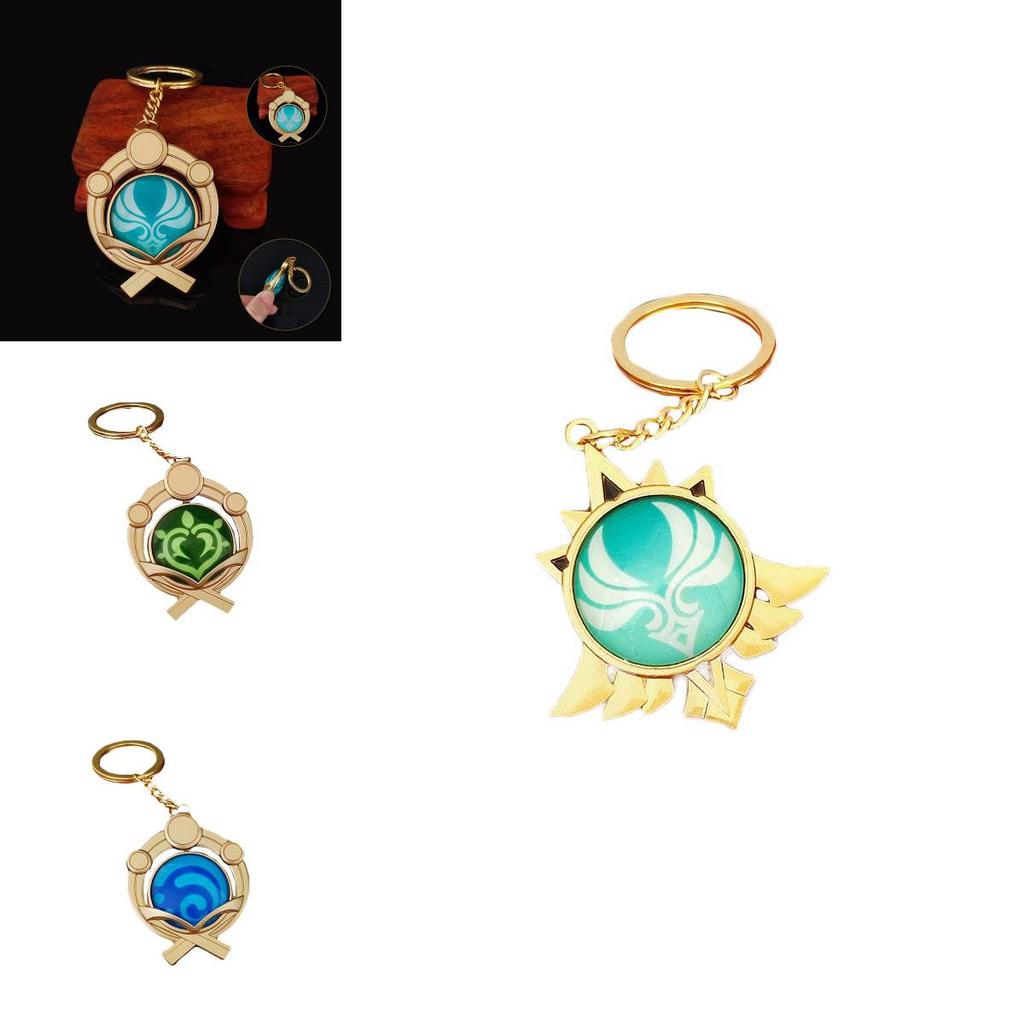 Stylish Genshin Impact Seven Elements Keychain With Durable Alloy Construction For Gamers