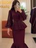 Elegant Spring Rhinestone Top & Skirt Set - European and American Fashion 2026