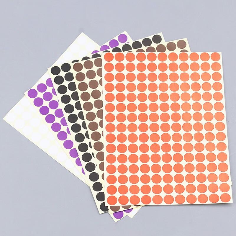 JG-1232 Round Dot A4 Self-Adhesive Color Labels
