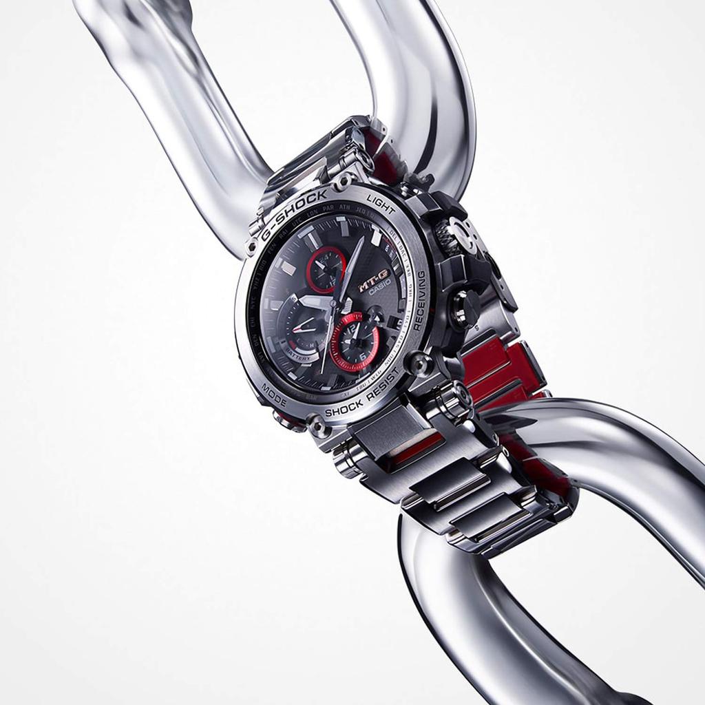 Casio G-Shock MT-G Bluetooth Radio-Controlled Solar Watch MTG-B1000D-1AJF Men's Silver [Official Japanese Product]