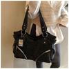 Casual Commuting Tote Bag, Girl Motorcycle Bag, Large Capacity Single Shoulder Crossbody Bag