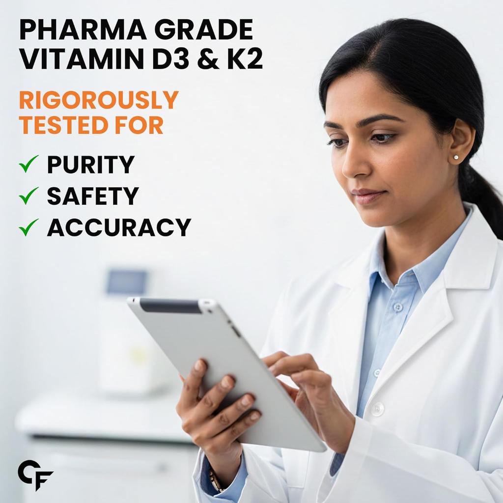 Carbamide Forte Vitamin D3 K2 Supplement 120 Tablets for Bone, Heart, and Calcium Support