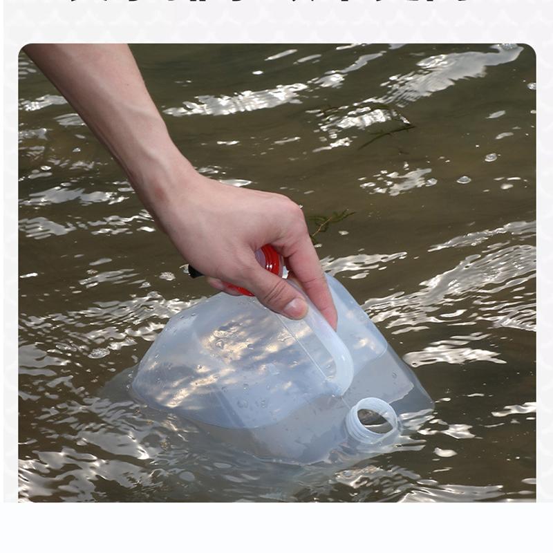 Contenedor de Agua Plegable con Grifo, Jarra de Agua Portátil de Gran Capacidad de Grado Alimenticio para Camping Coche Viajes