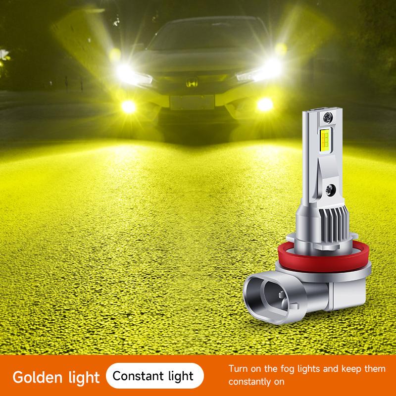 

2 шт. Автомобильные светодиодные противотуманные фары H11 H8 H9 H7 9006 HB4 9005 HB3 противотуманные фары 7200LM фары для автоматического вождения ходовые огни 12 В 24 В H8 H9 H11 золотой