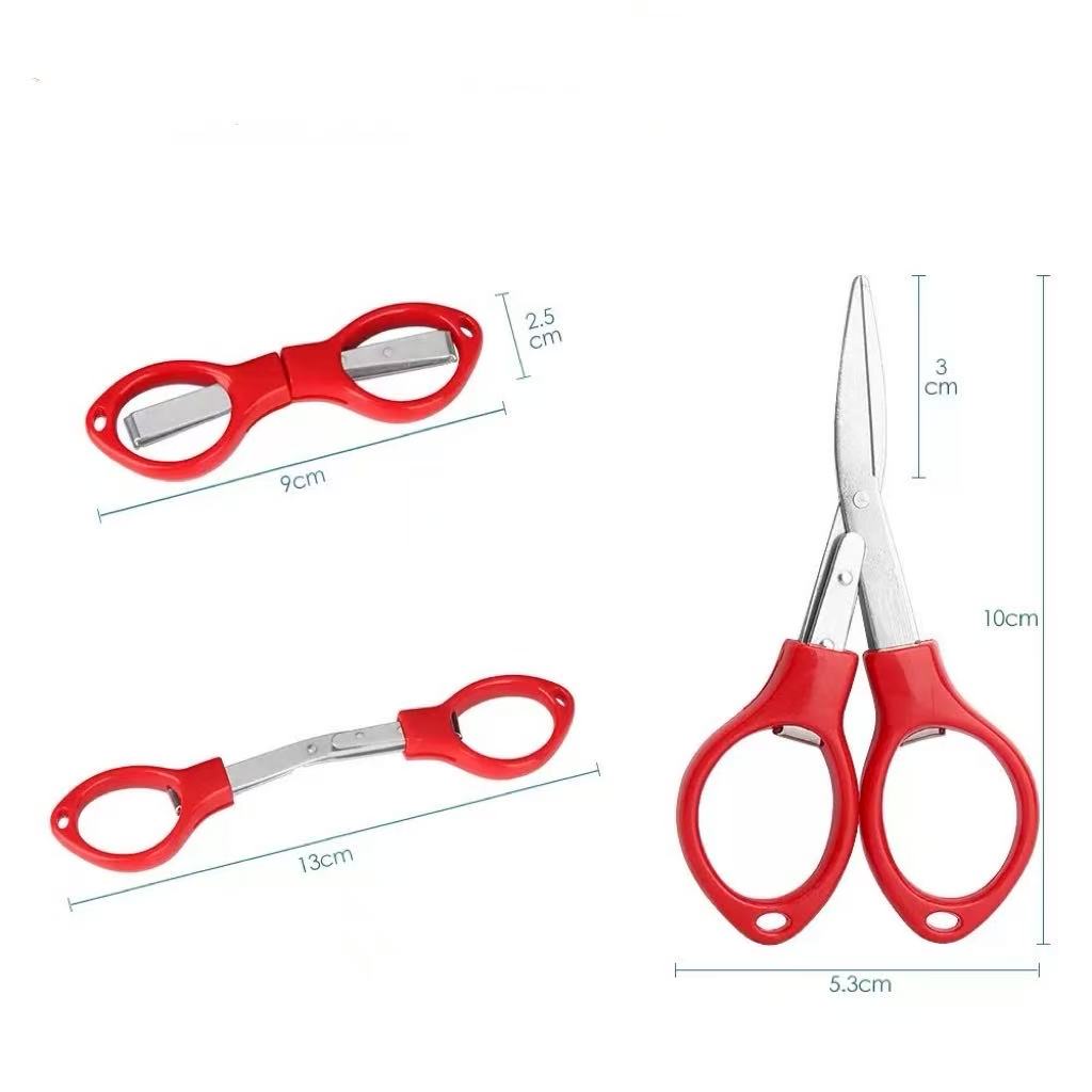 1PCS Portable Multifunctional Needlework Scissors Tools  Mini Folding Scissors In Carbon Steel for Needlework and Line Cutting