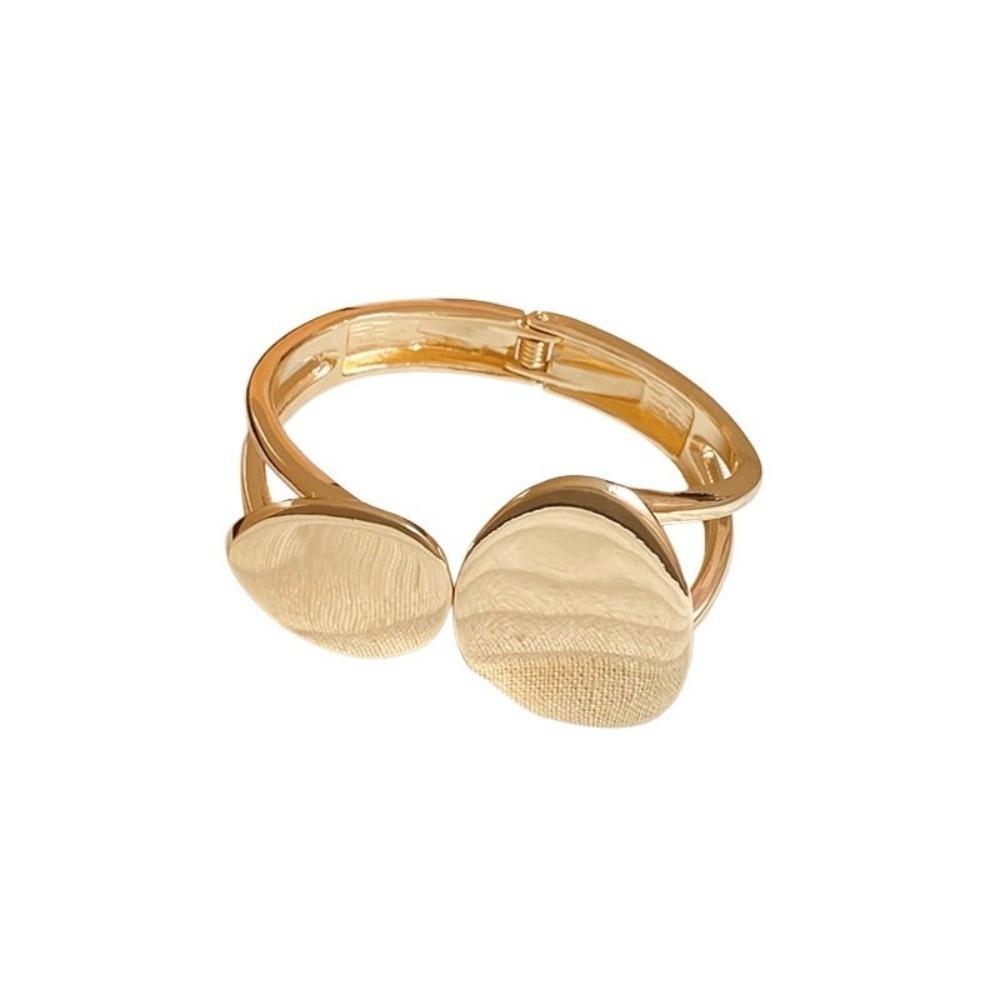 Vintage Exaggerated Punk Bangle Gold Color Geometric Bangle Trend Metal Bracelet Steampunk Style