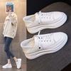 Neue Leder kleine weiße Schuhe Damen Freizeit und leichte Damenschuhe trendige Damen Single Shoes atmungsaktive Board Shoes flache Schuhe
