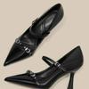 Mode 2025 Modische Kleinere Absatzschuhe Schwarz Heißer Verkauf der Saison Neuer Stil Bequeme Damen High Heels Elegant