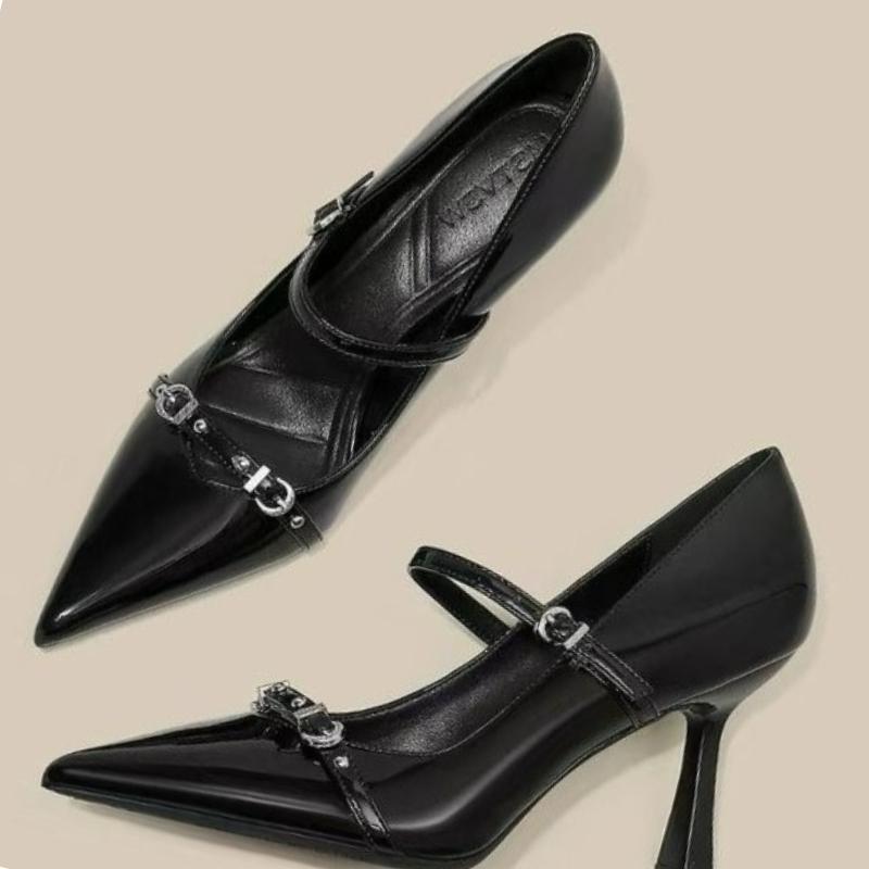 Mode 2025 Modische Kleinere Absatzschuhe Schwarz Heißer Verkauf der Saison Neuer Stil Bequeme Damen High Heels Elegant