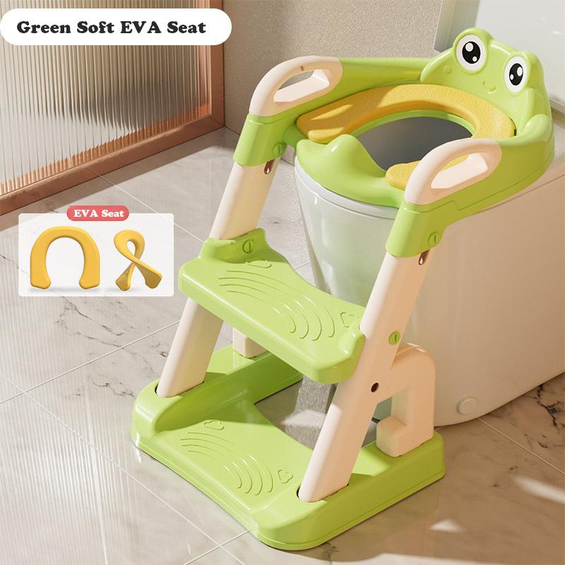 Karikatūra Frog Bērnu pārnēsājamais tualetes sēdeklis