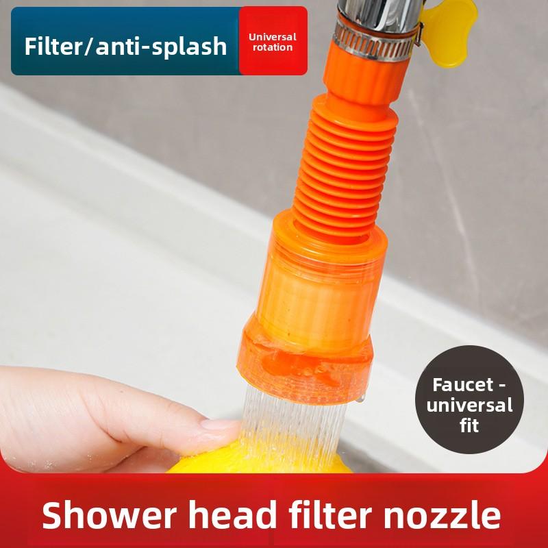 

Kitchen faucet extender filter Pull-out rotatable anti-splash household tap water filter помаранчевий