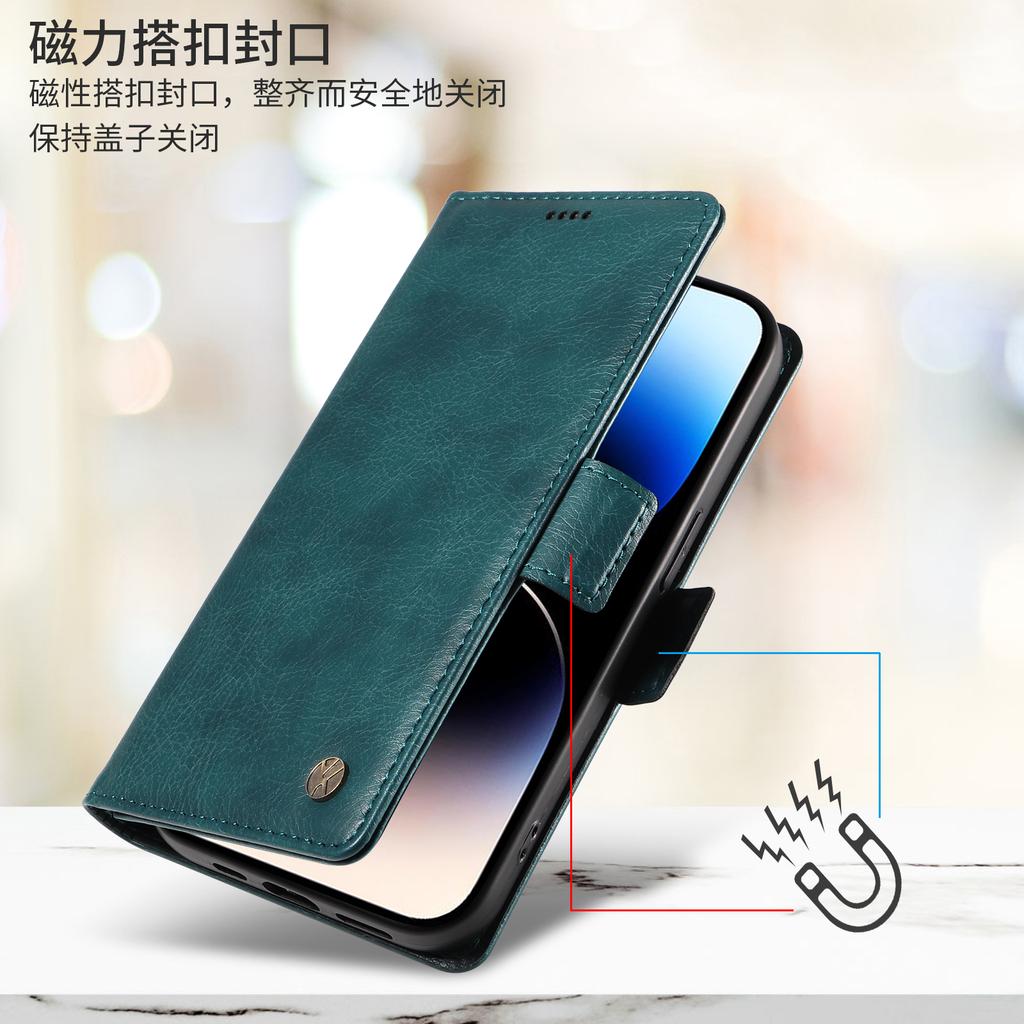 Pro iPhone 17 Pro Pouzdro YIKATU YK-007 Textura liči PU kůže Peněženka Kryt na telefon