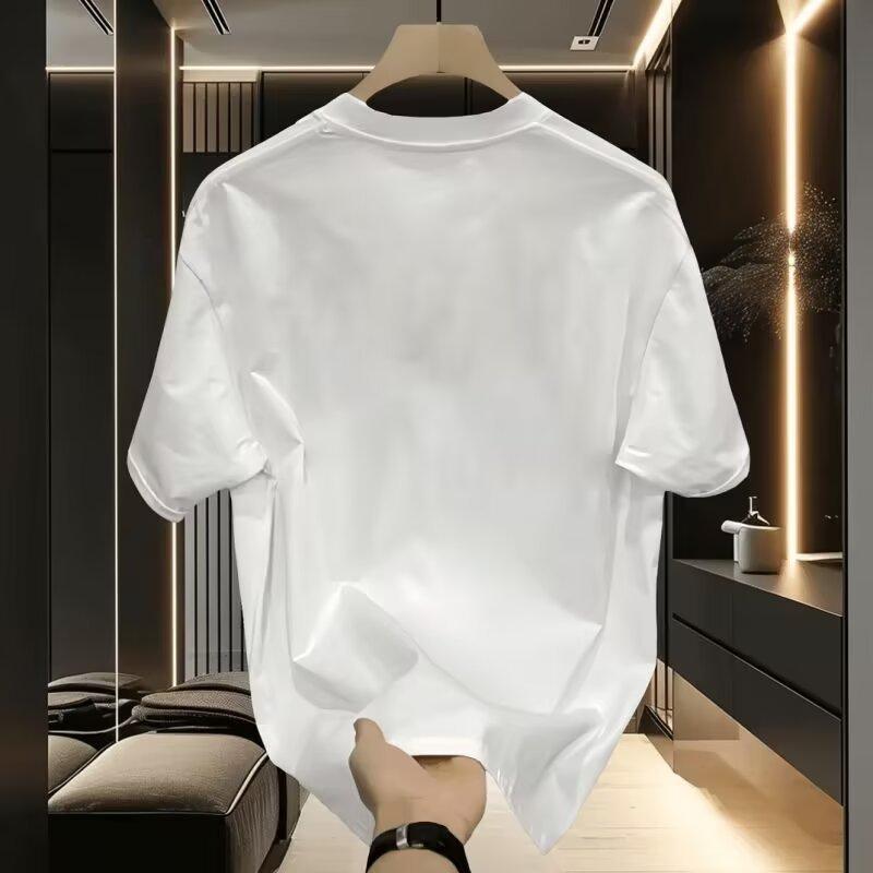 Trendy Brand Short-Sleeved Pure Cotton Men'S Printed T-Shirt Trendy Men'S And Women'S Versatile Round Neck T-Shirt Men'S