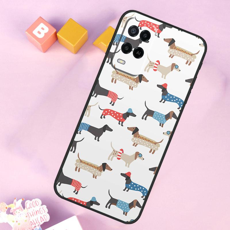Dachshund Sausage Dog For OPPO A78 A98 A58 A5 A9 A53 A17 A57 A77 A16 A76 A96 A54S A74 A94 A15 A52 A72 A93 Case