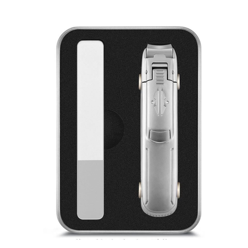 Stainless Steel Nail Clippers Cutter Professional Manicure Trimmer Travel Toe Nail Clipper with Clip Catcher Nail File