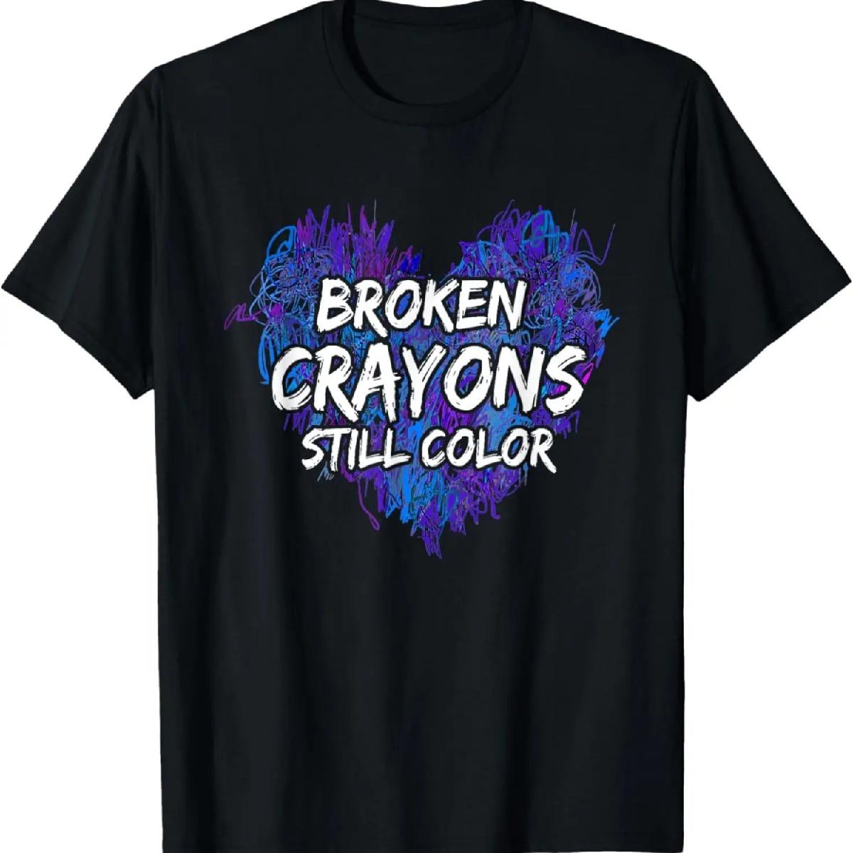 Сломанные мелки все еще рисуют Футболка для осведомленности о предотвращении самоубийств XXXXXL разноцветный