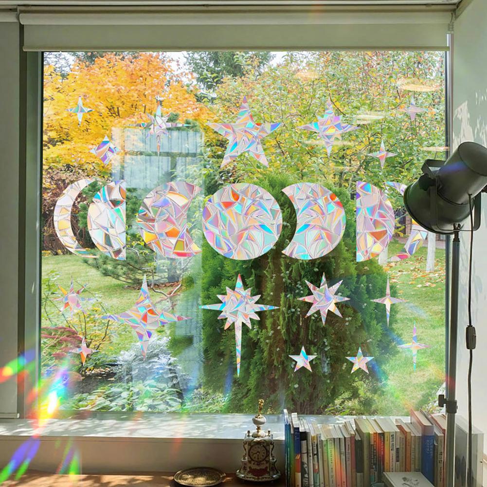 Waterproof Window Stickers Static Suction Window Decals Colorful Rainbow Window Stickers for Home Decoration Pvc for Bedroom